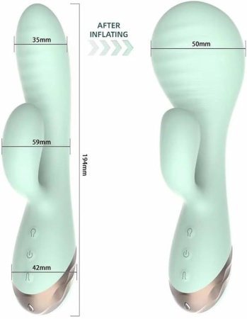 Надувной вибратор кролик XXOO (Docoo)